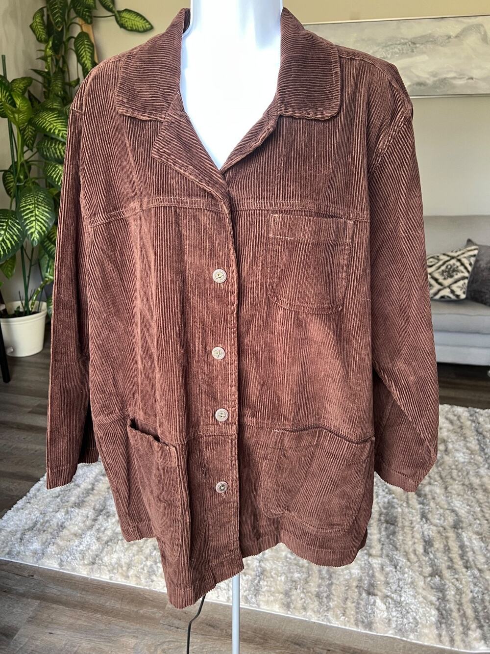 Dress Barn Long Sleeve Corduroy Jacket Ladies Size XL #884